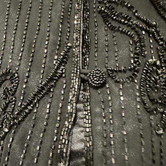 Vintage Never Worn Silk-Beaded Mandarin Collar Jacket 3X - Picture 6 of 8